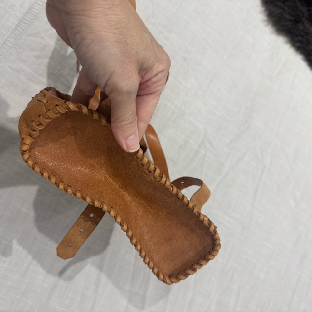 Handcrafted Tan Leather Backpack - image 3